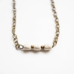 Bel Koz Simple Elongated Clay Bead Necklace 9 Bel Koz Simple Elongated Clay Bead Necklace -Women's Clothing Store untitled 1231 929331