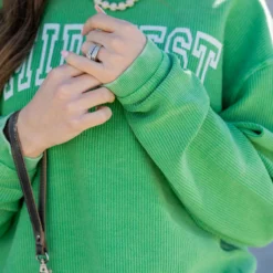 Outlined Midwest Ribbed Graphic Crewneck 11 Outlined Midwest Ribbed Graphic Crewneck -Women's Clothing Store untitled 1234