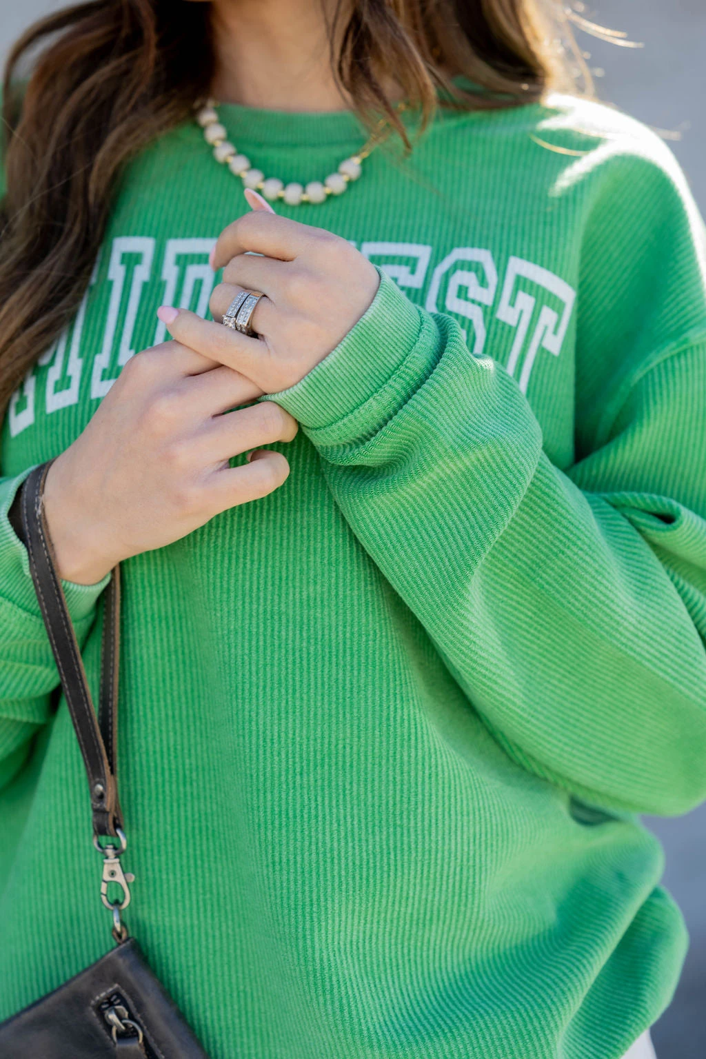 Outlined Midwest Ribbed Graphic Crewneck 6 Outlined Midwest Ribbed Graphic Crewneck - Image 6