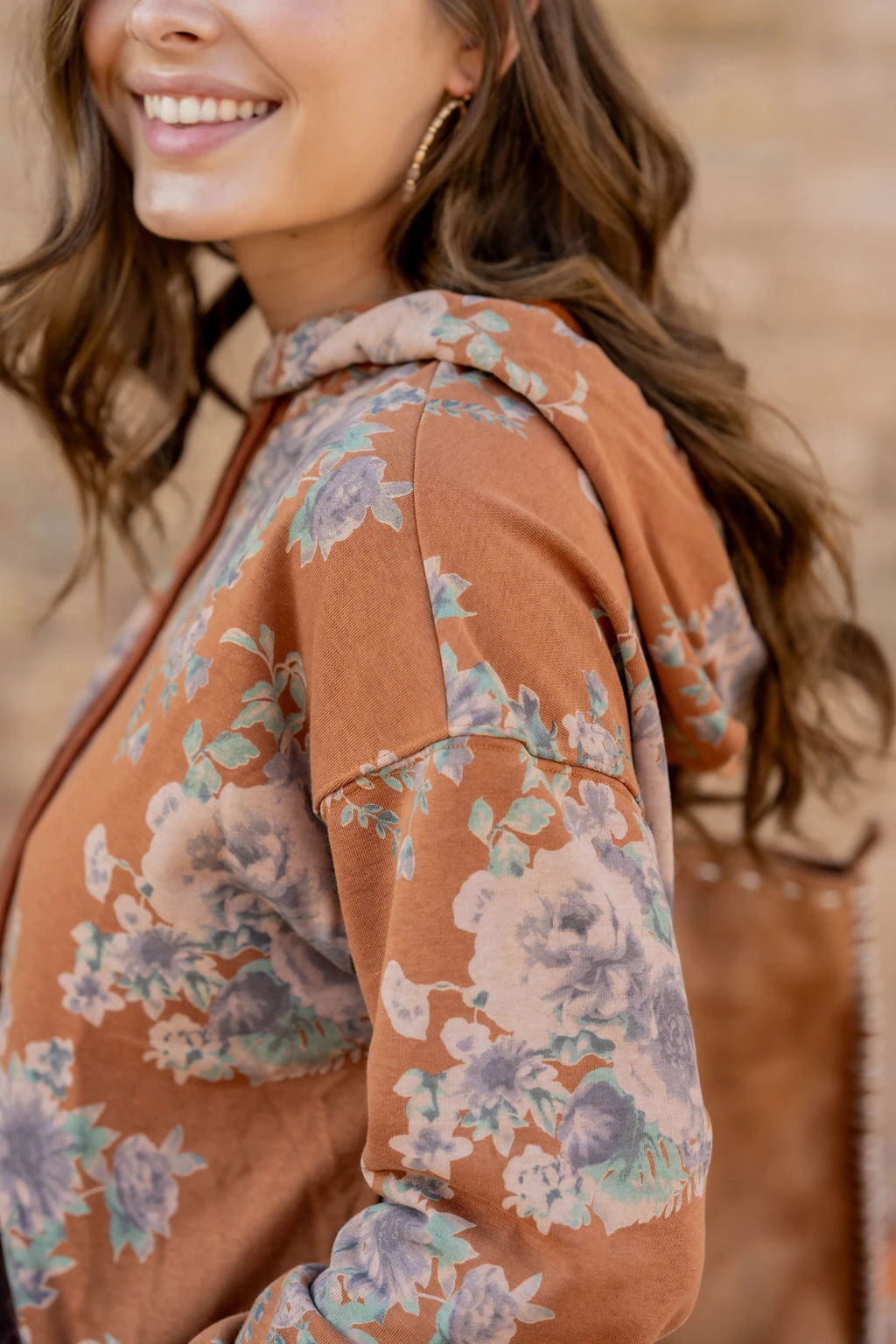 Vintage Floral Hooded Sweatshirt 16 Vintage Floral Hooded Sweatshirt - Image 16