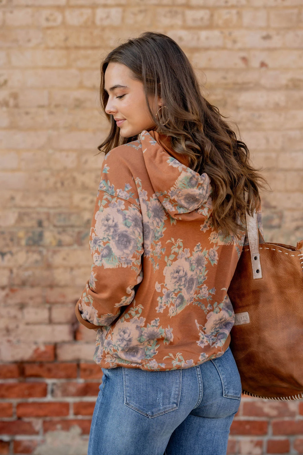 Vintage Floral Hooded Sweatshirt 2 Vintage Floral Hooded Sweatshirt - Image 2