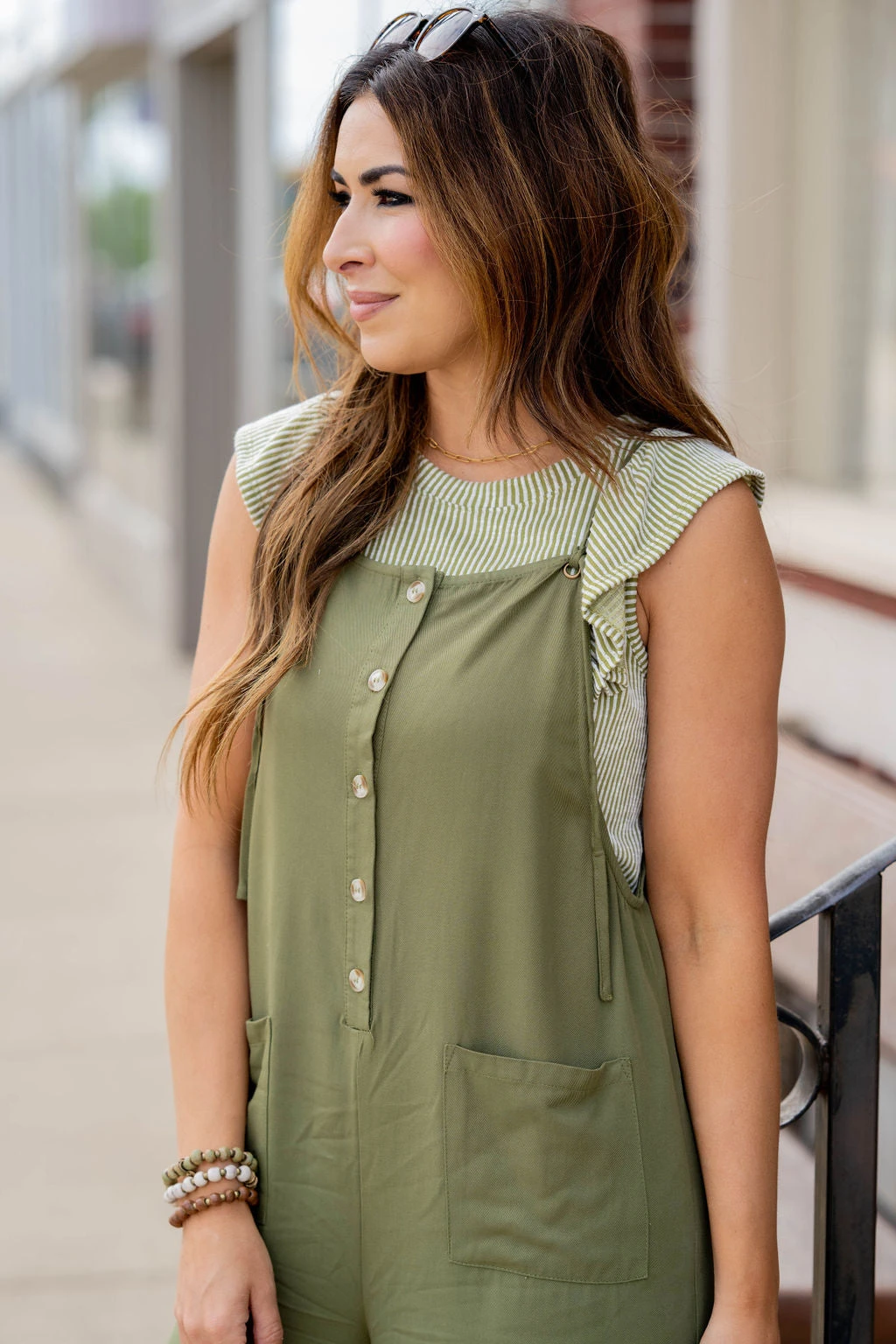 Button Front Tie Strap Jumpsuit 18 Button Front Tie Strap Jumpsuit - Image 18