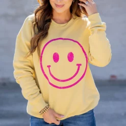 Smiley Face Graphic Crewneck