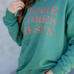 Bold Here Comes The Sun Graphic Crewneck -Women's Clothing Store untitled 1310