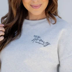 She Is Strong Graphic Crewneck 19 She Is Strong Graphic Crewneck -Women's Clothing Store untitled 1394