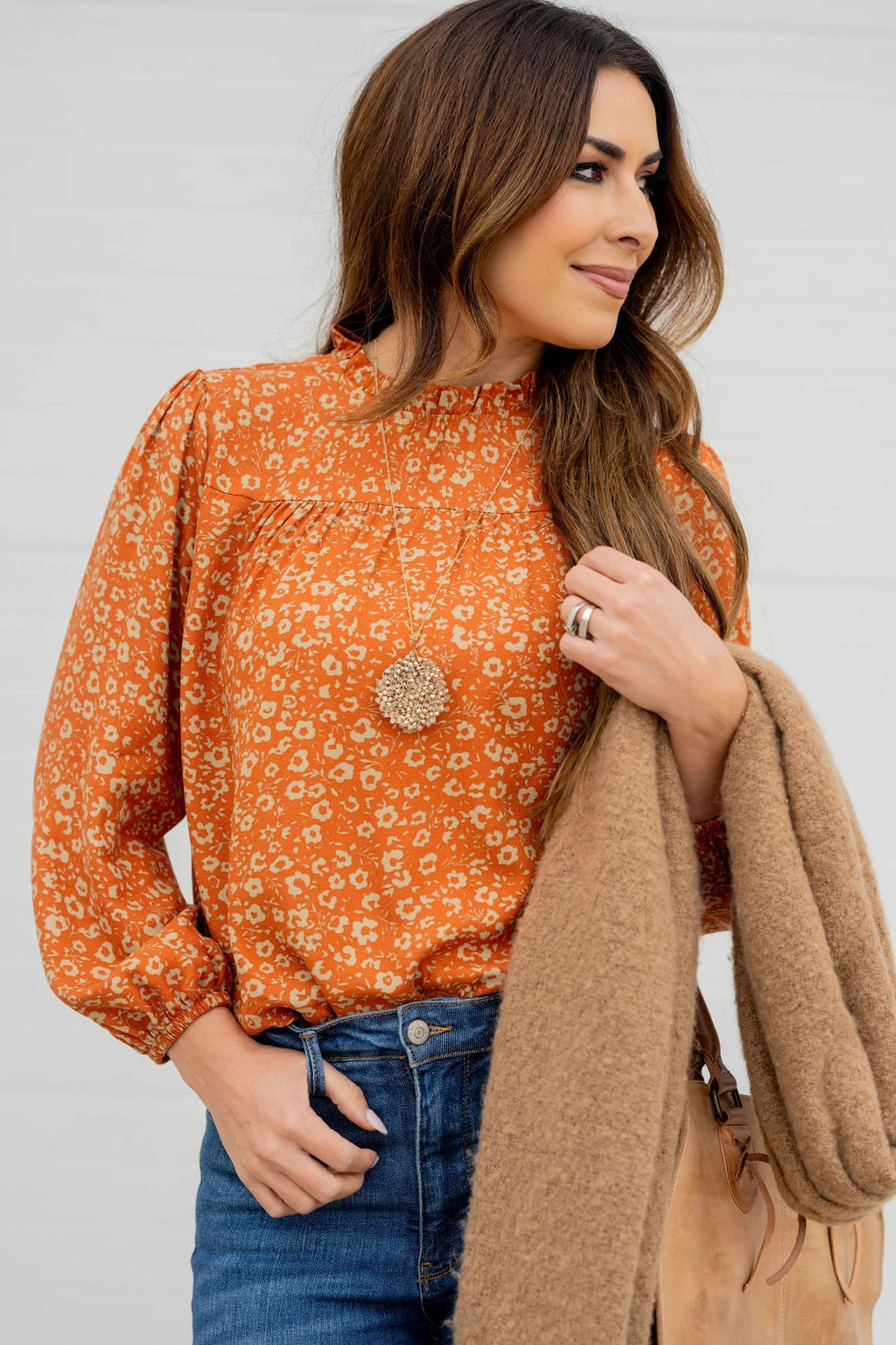 Vintage Floral Cinched Trim Blouse 12 Vintage Floral Cinched Trim Blouse - Image 12