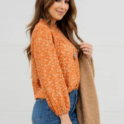 Vintage Floral Cinched Trim Blouse 27 Vintage Floral Cinched Trim Blouse -Women's Clothing Store untitled 1481