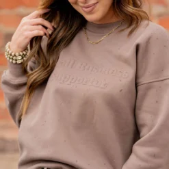 Small Business Supporter Embossed Crewneck -Women's Clothing Store untitled 1602 eac212fd 0114 4276 91f2 18d9723927b3