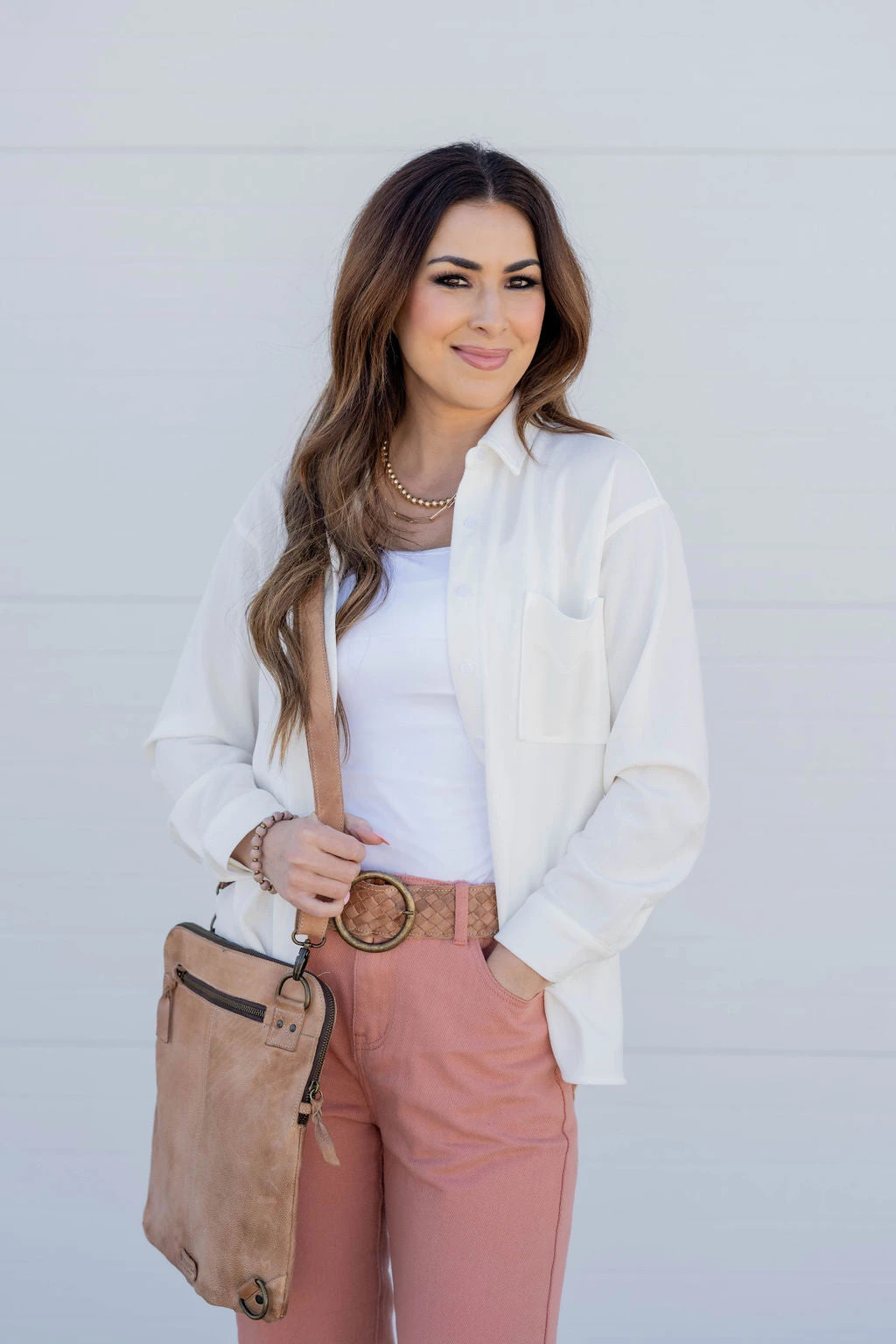 Lightweight Side Slit Button Up Blouse 5 Lightweight Side Slit Button Up Blouse - Image 5