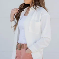 Lightweight Side Slit Button Up Blouse 26 Lightweight Side Slit Button Up Blouse -Women's Clothing Store untitled 1606