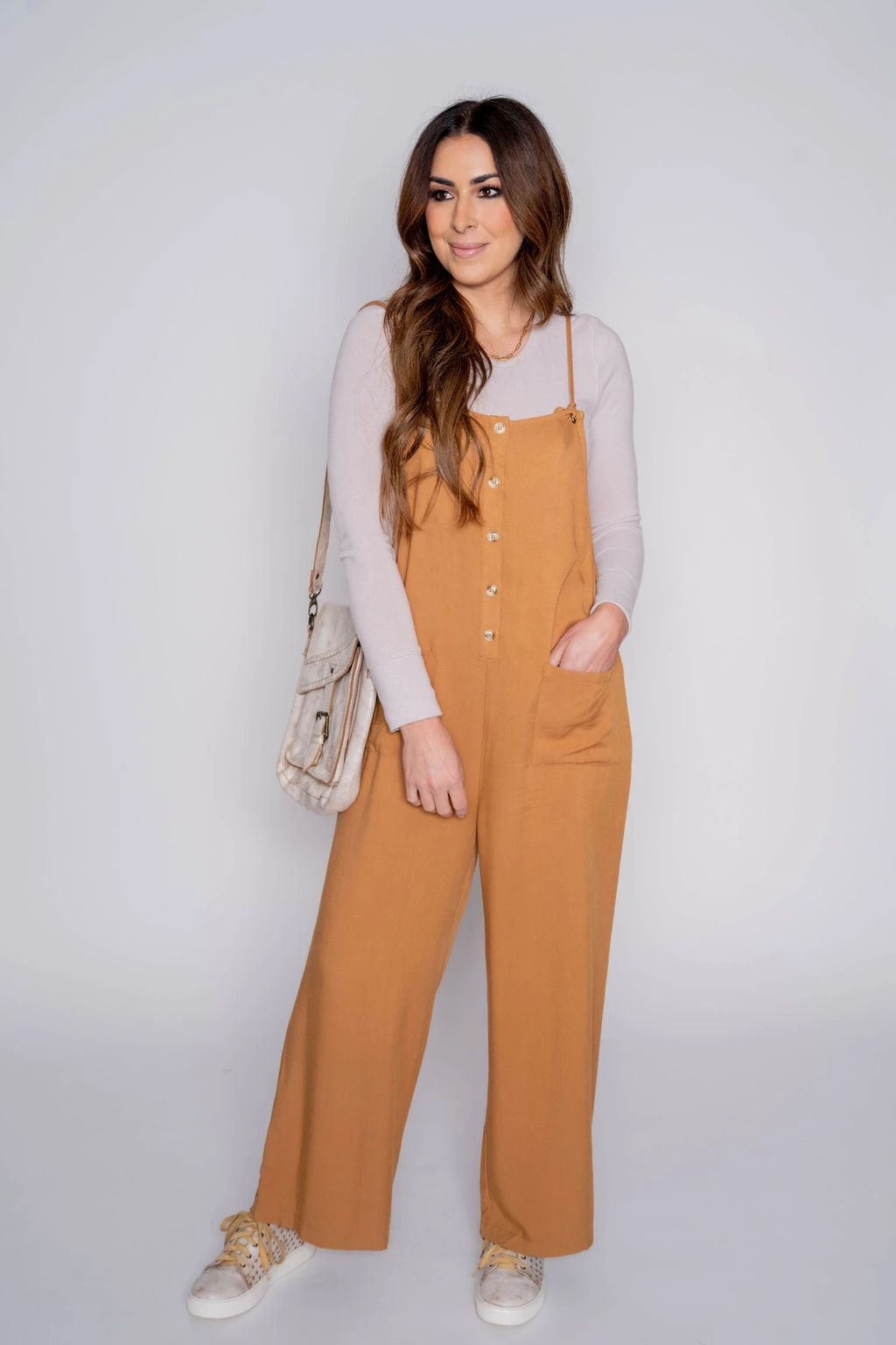 Button Front Tie Strap Jumpsuit 14 Button Front Tie Strap Jumpsuit - Image 14