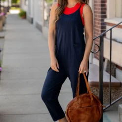 Basic Two Pocket Cropped Tank Jumpsuit -Women's Clothing Store untitled 1657 ae82891a 664f 48e2 acde 06faf3627b44