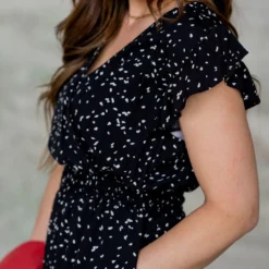 Speckled Wrap Top Midi Dress -Women's Clothing Store untitled 1681 37584933 6e5f 4421 abee 34eba1a6c694