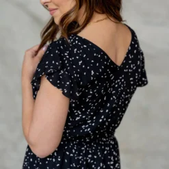 Speckled Wrap Top Midi Dress -Women's Clothing Store untitled 1691 1420aadc 4bca 4002 8631 63e991307ec9