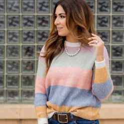 Pure Fate Striped Sweater 23 Pure Fate Striped Sweater -Women's Clothing Store untitled 1732