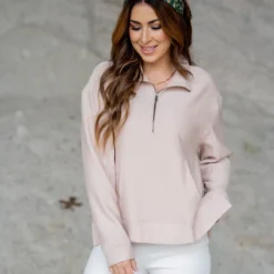 Side Slit Pullover Sweatshirt -Women's Clothing Store untitled 1750