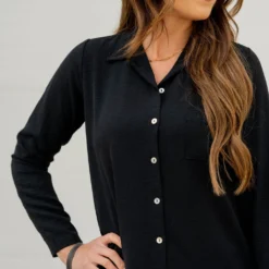 Classy Tunic Button Up Blouse -Women's Clothing Store untitled 1762