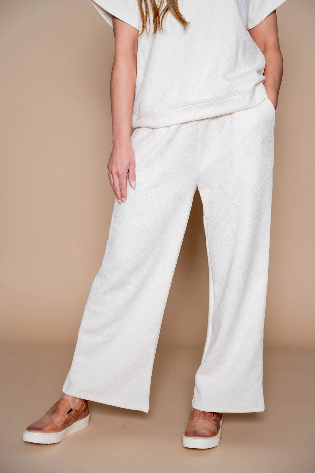 Subtle Argyle Relaxed Bottom Pants 3 Subtle Argyle Relaxed Bottom Pants - Image 3