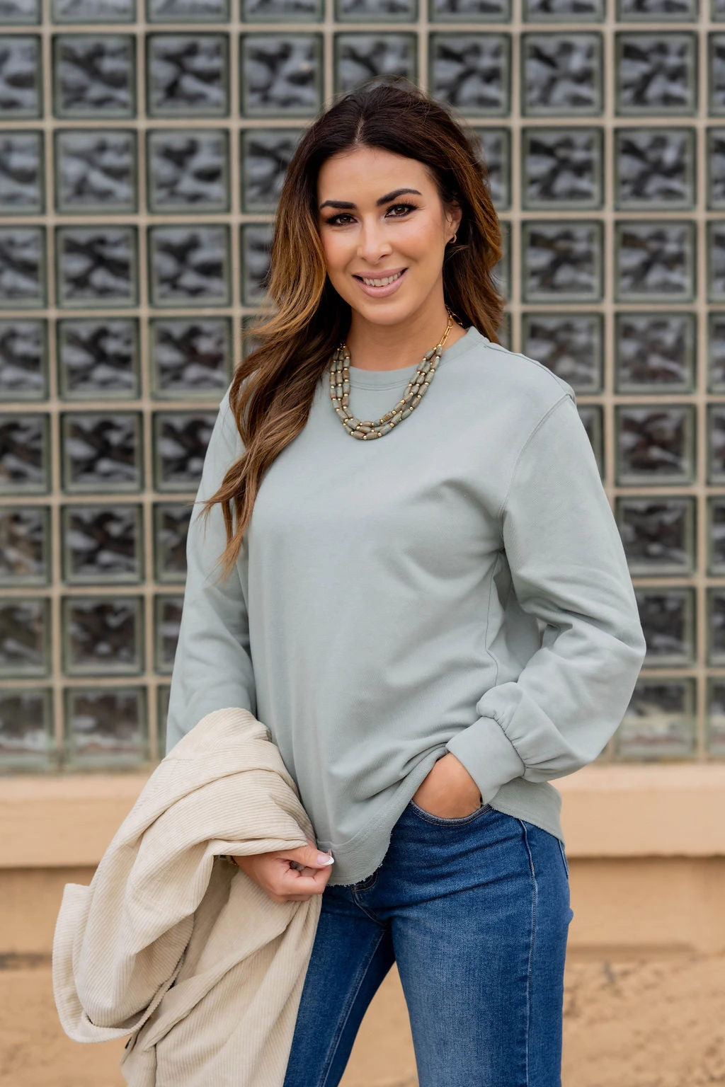 Simple Raw Edge Sweatshirt 2 Simple Raw Edge Sweatshirt - Image 2