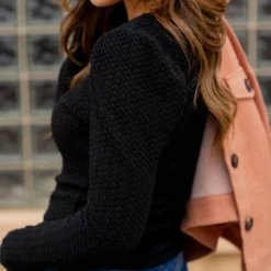 Uniquely Textured Gathered Shoulder Tee -Women's Clothing Store untitled 1999 e15927f4 255b 46aa b1e9 5afe19df784f