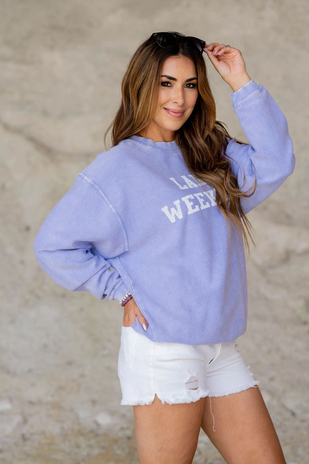 Lake Weekend Ribbed Graphic Crewneck 6 Lake Weekend Ribbed Graphic Crewneck - Image 6