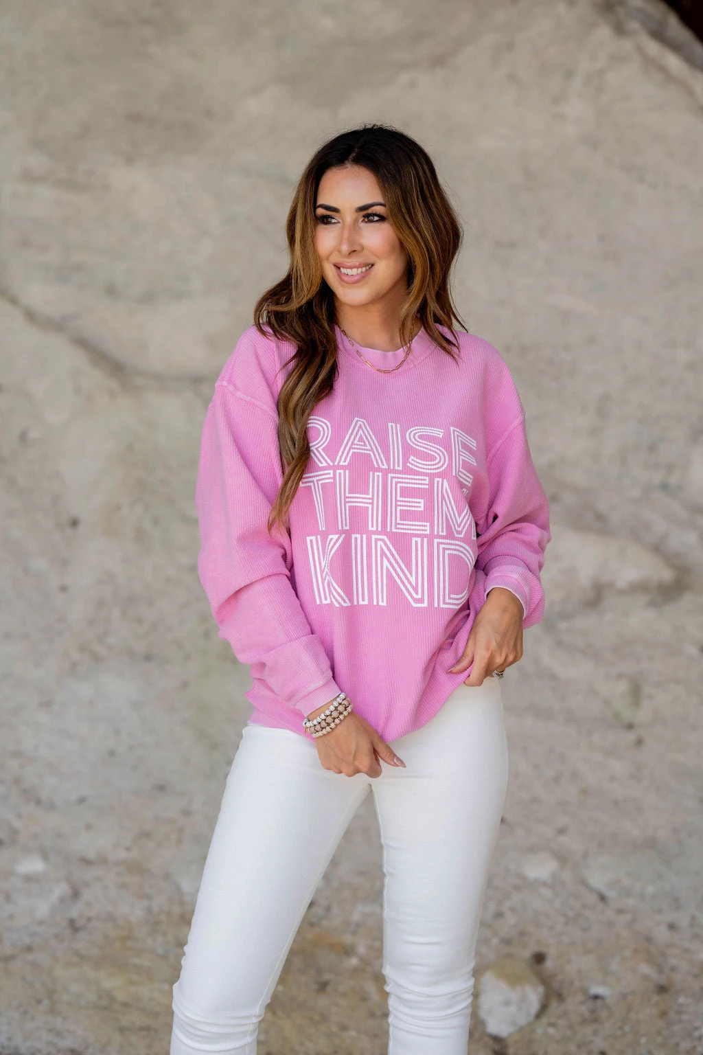 Raise Them Kind Ribbed Graphic Crewneck 2 Raise Them Kind Ribbed Graphic Crewneck - Image 2