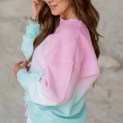 Happy Gradient Ribbed Graphic Crewneck -Women's Clothing Store untitled 2 120 c138da62 170c 436b 9aa7 a6357a267d7d