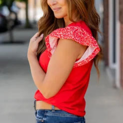 Micro Spotted Ruffle Solid Body Tank 20 Micro Spotted Ruffle Solid Body Tank -Women's Clothing Store untitled 2 126