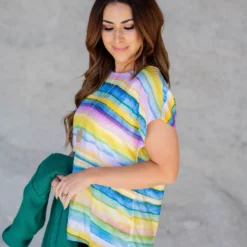 Watercolor Stripes Tee