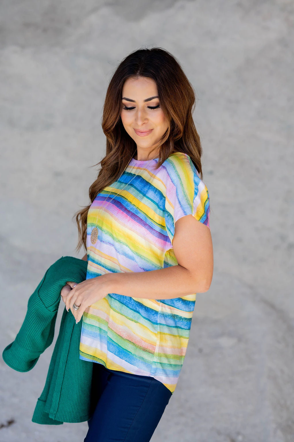 Watercolor Stripes Tee 1 Watercolor Stripes Tee