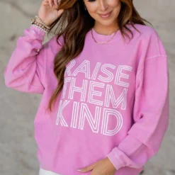 Raise Them Kind Ribbed Graphic Crewneck 10 Raise Them Kind Ribbed Graphic Crewneck -Women's Clothing Store untitled 2 130