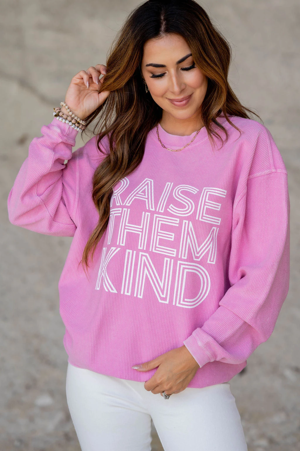 Raise Them Kind Ribbed Graphic Crewneck 4 Raise Them Kind Ribbed Graphic Crewneck - Image 4