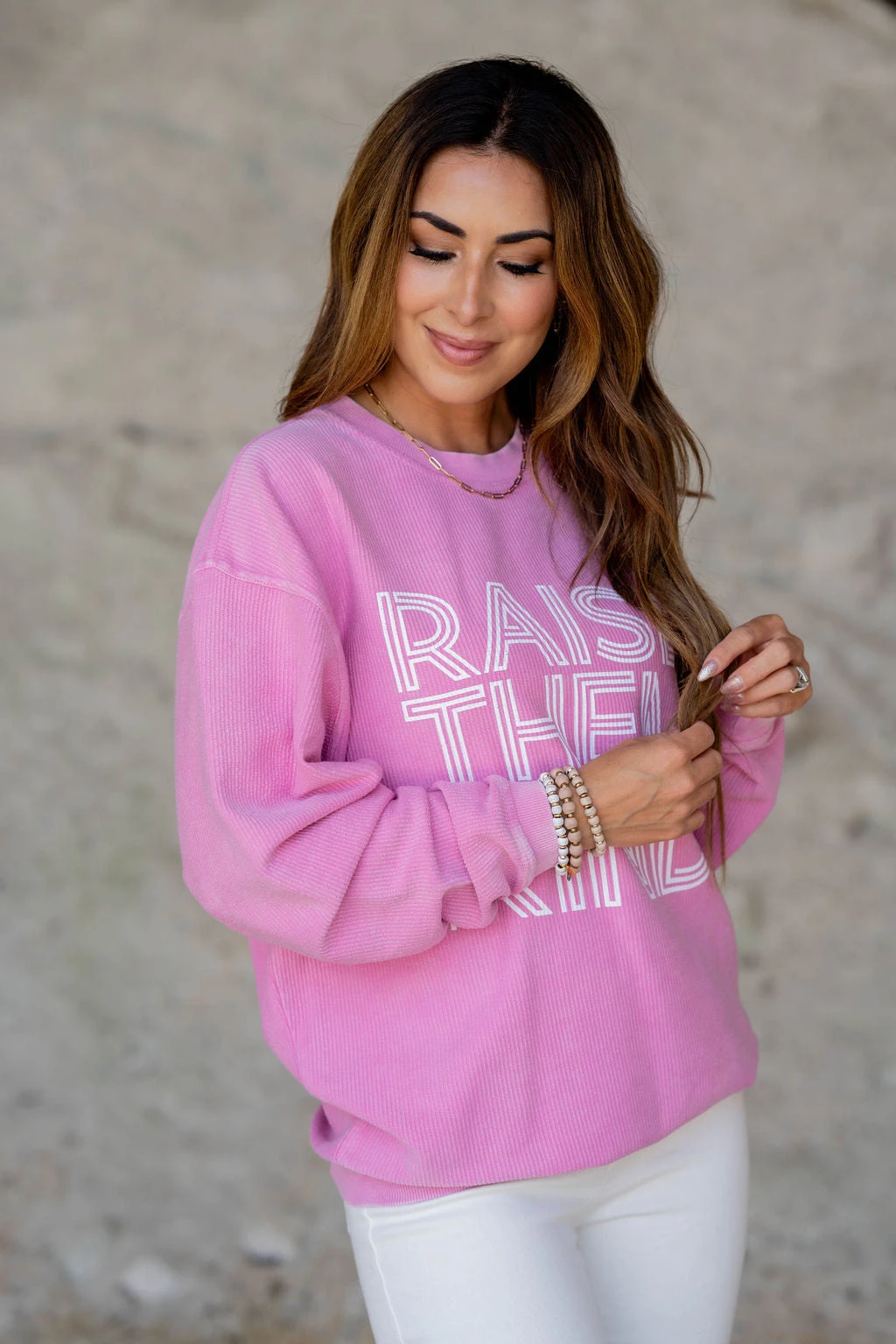 Raise Them Kind Ribbed Graphic Crewneck 5 Raise Them Kind Ribbed Graphic Crewneck - Image 5