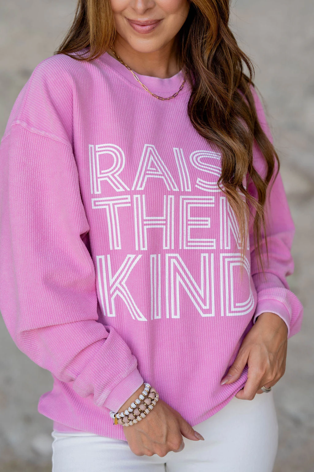 Raise Them Kind Ribbed Graphic Crewneck 6 Raise Them Kind Ribbed Graphic Crewneck - Image 6