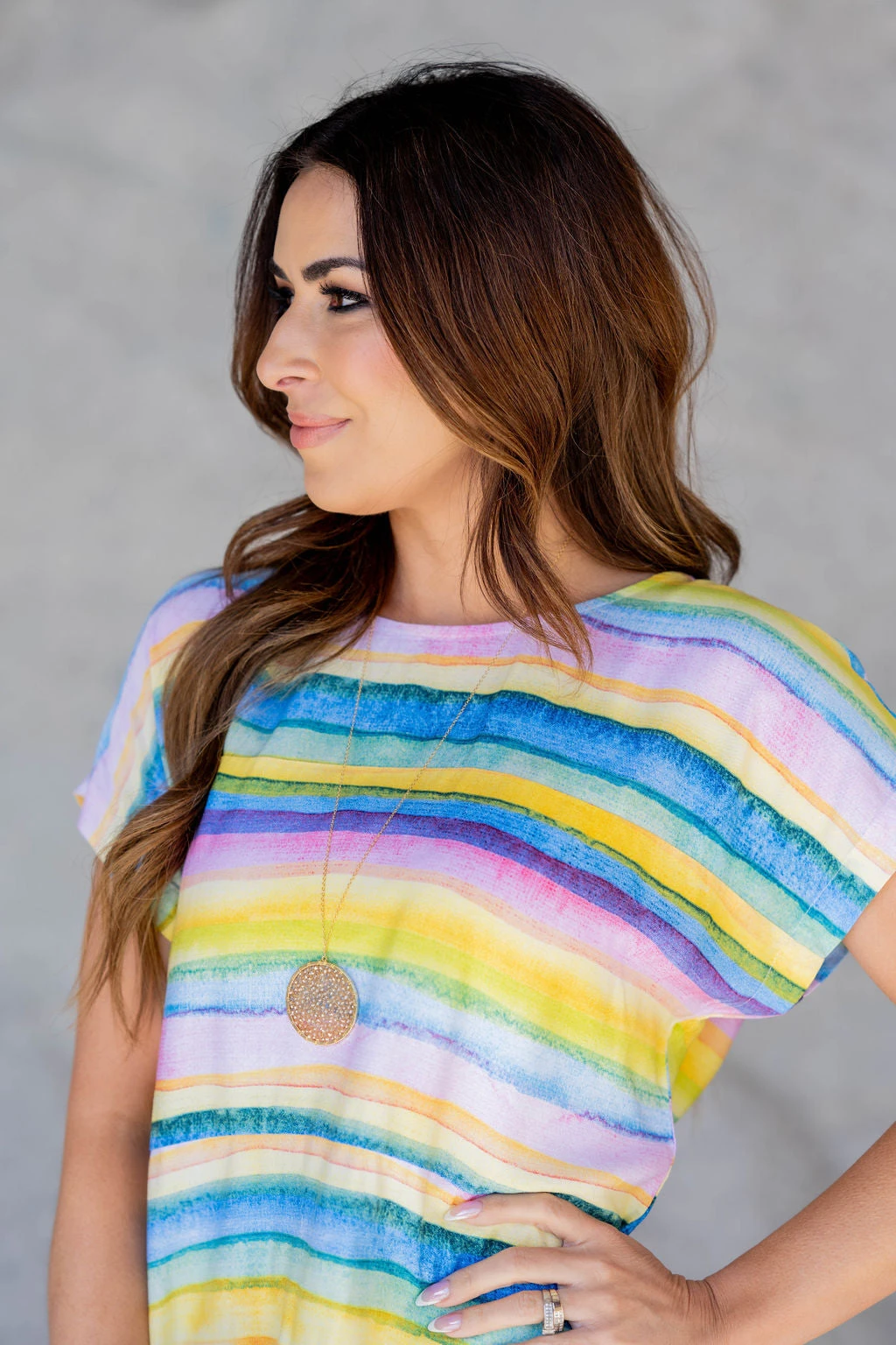 Watercolor Stripes Tee 3 Watercolor Stripes Tee - Image 3