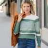Mixed Stripes Thermal Sweater