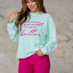 Focus On The Good Ribbed Graphic Crewneck 11 Focus On The Good Ribbed Graphic Crewneck -Women's Clothing Store untitled 2 191