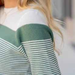 Mixed Stripes Thermal Sweater -Women's Clothing Store untitled 2 196 cd5c0517 67e3 4188 bcc7 b659c39a6ca7