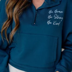 Be Brave Quarter Zip Pullover 11 Be Brave Quarter Zip Pullover -Women's Clothing Store untitled 2 198