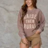 Raise Them Rural Ribbed Graphic Crewneck
