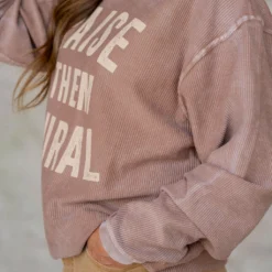 Raise Them Rural Ribbed Graphic Crewneck -Women's Clothing Store untitled 2 235