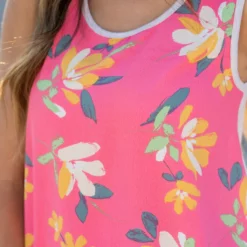 Painted Petals Front Tank -Women's Clothing Store untitled 2 255