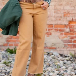 Frayed Bottom Paper Bag Denim Jeans