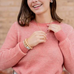 Heathered Knit Ribbed Trim Sweater -Women's Clothing Store untitled 2 280 889a25b2 8b8c 4af4 991a c528b518f246