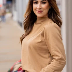 V Accented Mock Neck Sweatshirt -Women's Clothing Store untitled 2 32 14703057 8a46 4b78 aa28 3339606338ff