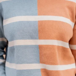 Two Tone Striped Sweater -Women's Clothing Store untitled 2 363