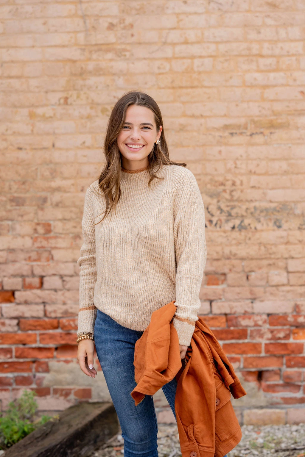 Solid Trim Knit Sweater 5 Solid Trim Knit Sweater - Image 5