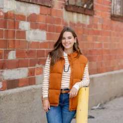 Relaxed Fit Puffer Vest -Women's Clothing Store untitled 2 515