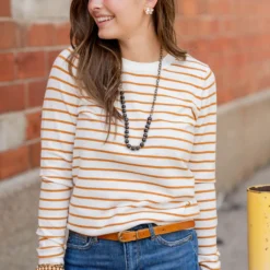 Everyday Striped Sweater Tee -Women's Clothing Store untitled 2 523