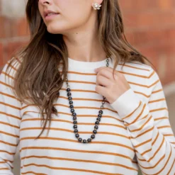 Everyday Striped Sweater Tee -Women's Clothing Store untitled 2 525